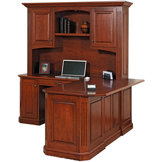 QW Amish Buckingham 68" Corner Desk w/ Optional Hutch - 450C-BUC-102-RP8