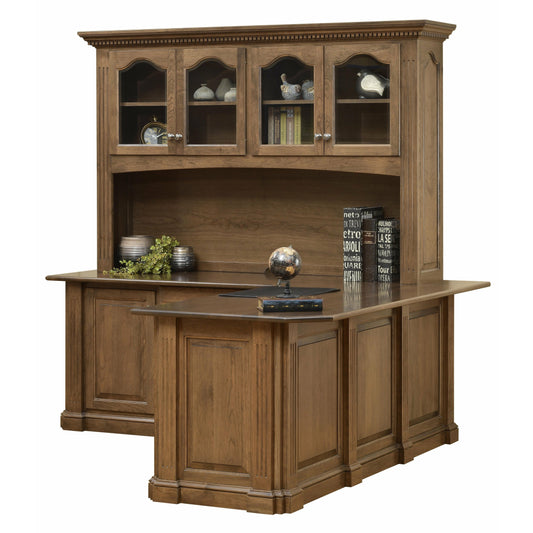 QW Amish Signature Corner Desk with Optional Hutch - 450C-SIG-1702-RP8