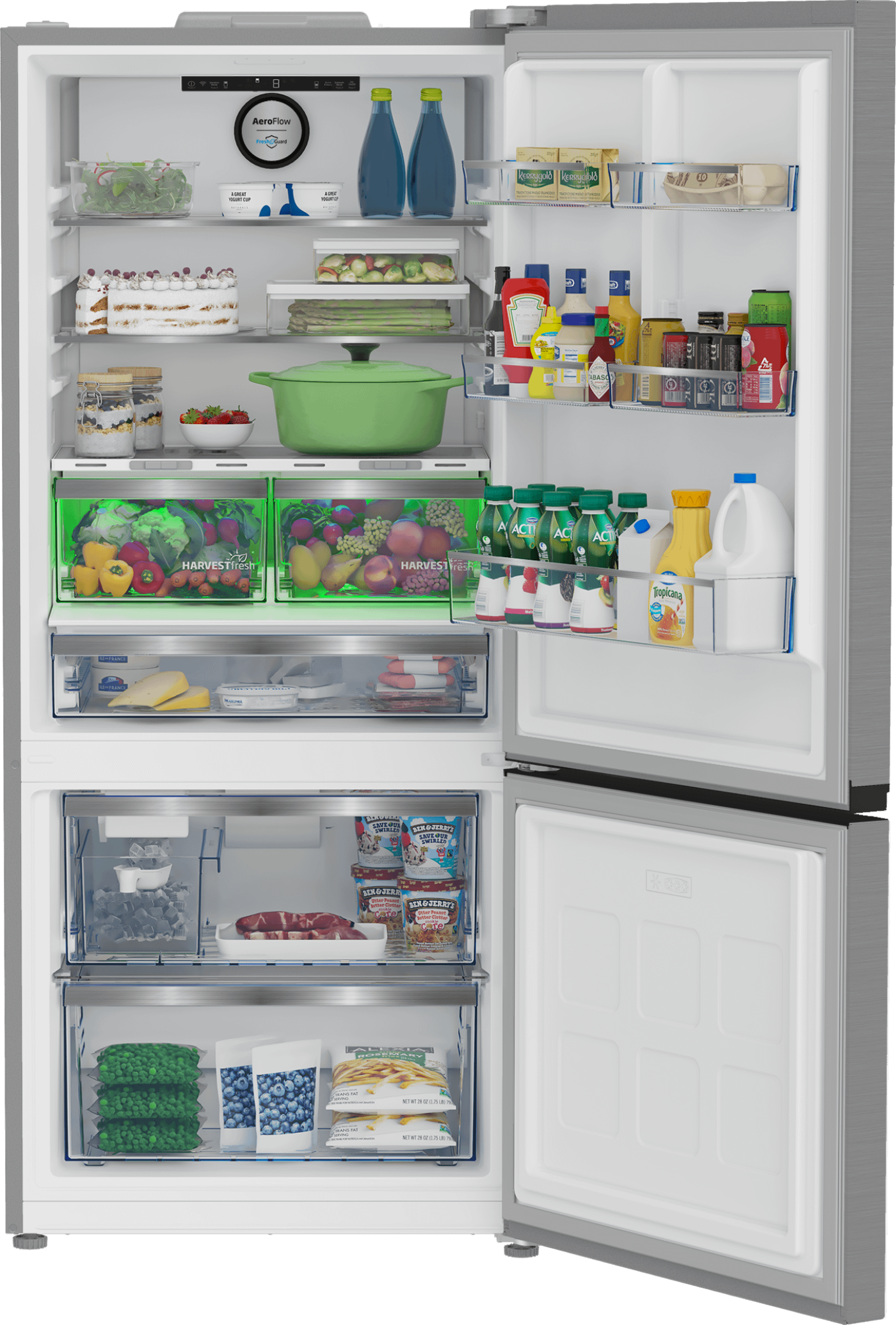 BEKO 30" Bottom Freezer Refrigerator in Stainless Steel - BFBF30116SSIM