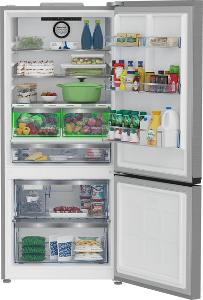 BEKO 30" Bottom Freezer Refrigerator in Stainless Steel - BFBF30116SSIM