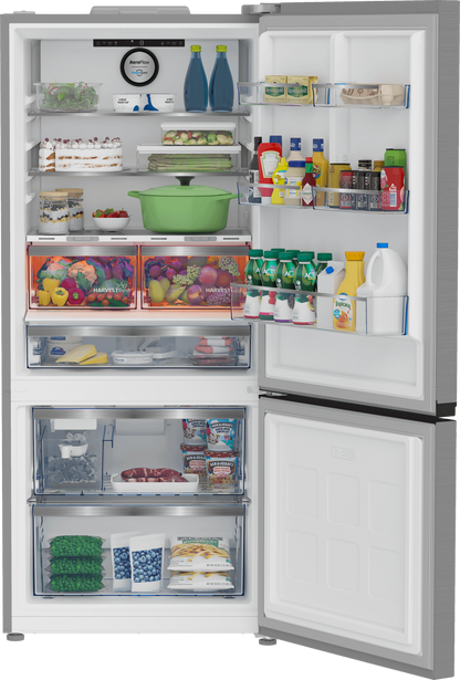 BEKO 30" Bottom Freezer Refrigerator in Stainless Steel - BFBF30116SSIM