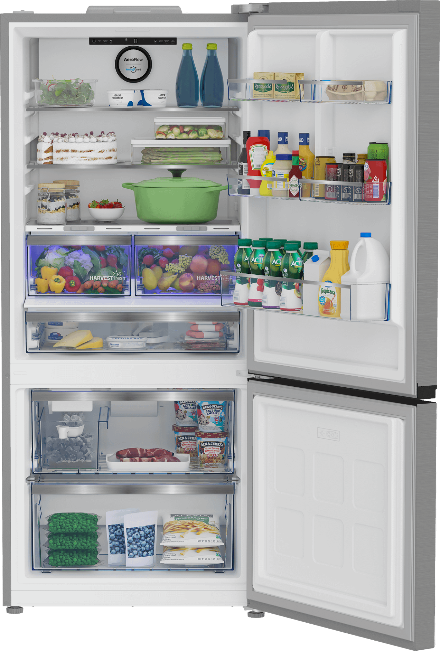 BEKO 30" Bottom Freezer Refrigerator in Stainless Steel - BFBF30116SSIM