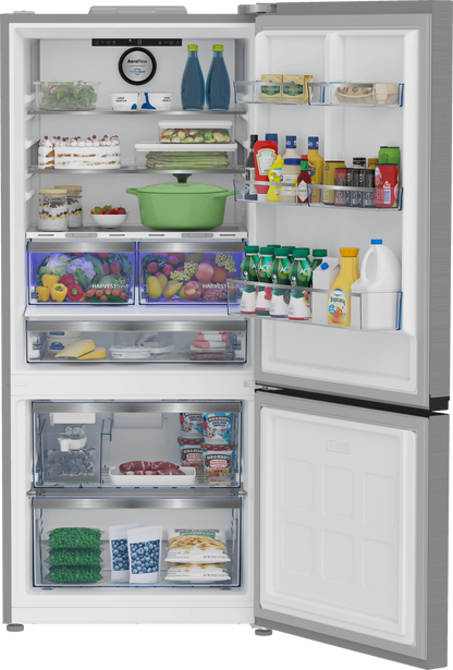 BEKO 30" Bottom Freezer Refrigerator in Stainless Steel - BFBF30116SSIM