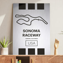 Load image into Gallery viewer, Sonoma Raceway - Pista Series - Raw Metal
