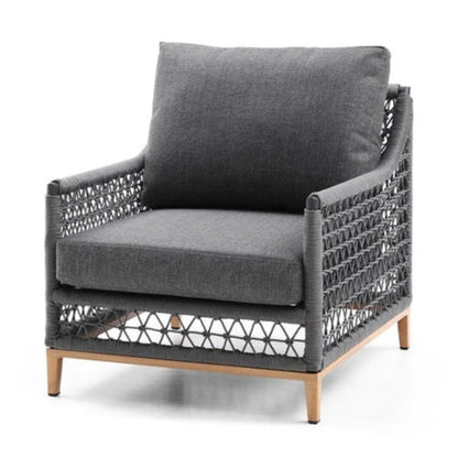 Whiteline Modern Living Karen 4-Piece Outdoor Lounge Set in Dark Grey - COL1832