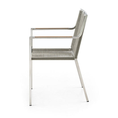 Whiteline Modern Living Rhea Outdoor Dining Armchair - DAC1834-LBRN